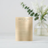 De Visite Carte d'affichage Gold Brossé Metal (Debout devant)