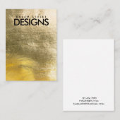 De Visite Carte d'affichage Gold Metallic (Devant / Derrière)