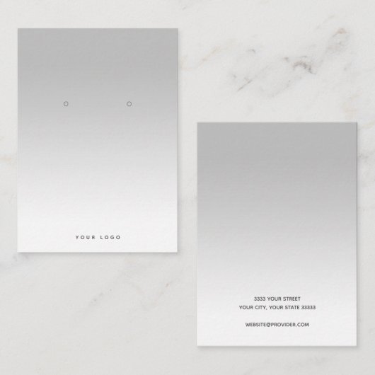De Visite Carte d'affichage Gray blanc Gradient simple (Devant / Derrière)