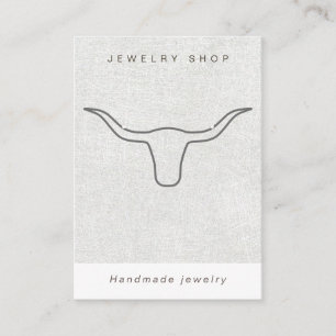 De Visite Carte d'affichage Gray Longhorn Jewelry