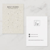 DE VISITE CARTE D'AFFICHAGE HORS BLANC TERRAZZO 3 STUD EARRI (Devant / Derrière)