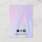 De Visite Carte d'affichage Lavender Faux Holo (Dos)