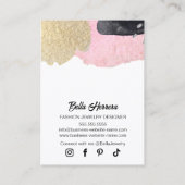 De Visite Carte d'affichage Lux Bijoux et oreilles (Dos)