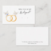 De Visite Carte d'affichage mariage Ring Bridesmaid (Devant / Derrière)