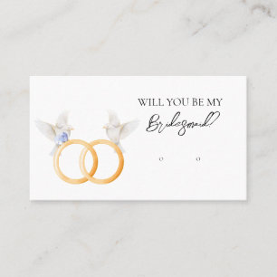 De Visite Carte d'affichage mariage Ring Bridesmaid