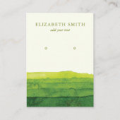 De Visite Carte d'affichage moderne à oreille verte (Devant)