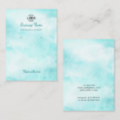 De Visite Carte d'affichage moderne Blue Sky Clouds (Devant / Derrière)