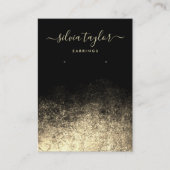 De Visite Carte d'affichage moderne Calligraphy Gold Black E (Devant)