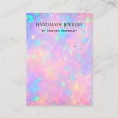 De Visite Carte d'affichage moderne Girly Faux Holographique (Devant)