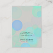 De Visite Carte d'affichage moderne Gris Bleu Boules d'oreil (Dos)