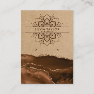 De Visite Carte d'affichage moderne Mandala Earring