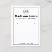 De Visite Carte d'affichage moderne minimal logo blanc (Devant)