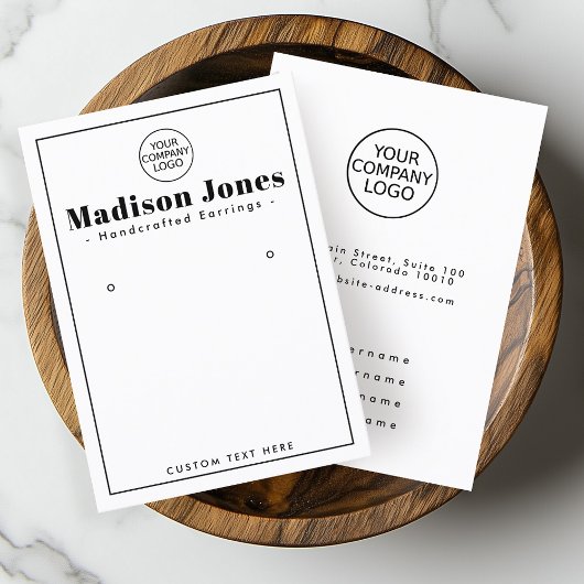 De Visite Carte d'affichage moderne minimal logo blanc