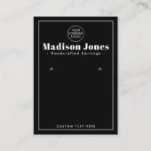 De Visite Carte d'affichage moderne minimal logo noir (Devant)