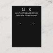 De Visite Carte d'affichage moderne Monogramme ou Ajouter un (Devant)