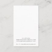 De Visite Carte d'affichage moderne Pearlescent Collier (Dos)