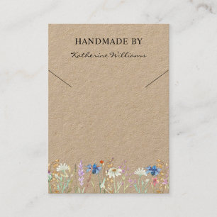 De Visite Carte d'affichage Nacklace Floral Fleur sauvage