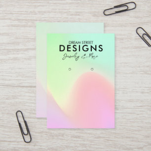 De Visite Carte d'affichage Neon Green Pink Rainbow oreille