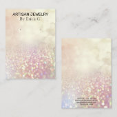 De Visite Carte d'affichage Opal Parties scintillant rose or (Devant / Derrière)