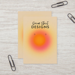 De Visite Carte d'affichage Orange Aura Halo Calligraphie