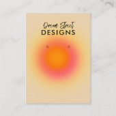 De Visite Carte d'affichage Orange Aura Halo Calligraphie (Devant)