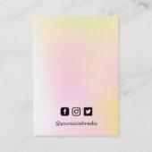 De Visite Carte d'affichage orange rose tendance (Dos)