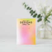 De Visite Carte d'affichage orange rose tendance (Debout devant)