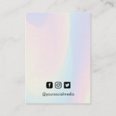 De Visite Carte d'affichage Pastel Arc-en-Ciel (Dos)