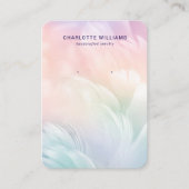 De Visite Carte d'affichage Pastel Feather Custom Jewelry (Devant)
