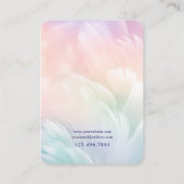 De Visite Carte d'affichage Pastel Feather Custom Jewelry (Dos)