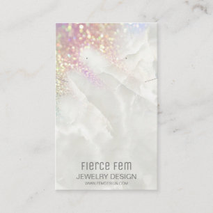 De Visite Carte d'affichage Pastel Opal Parties scintillant