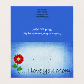 De Visite Carte d'affichage personnalisée Mère cadeau Stud P (Extérieur déplié)