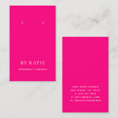 De Visite Carte d'affichage personnalisée rose chaud (Devant / Derrière)