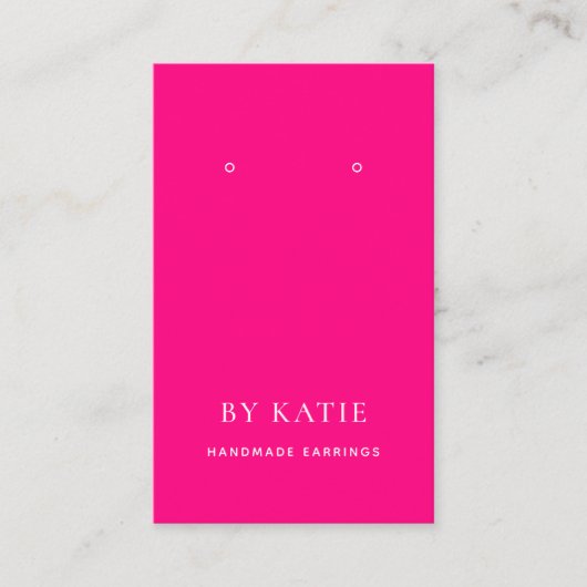 De Visite Carte d'affichage personnalisée rose chaud (Devant)