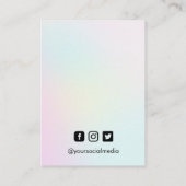 De Visite Carte d'affichage Pink Blue Pastel (Dos)