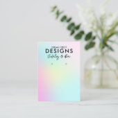 De Visite Carte d'affichage Pink Blue Pastel (Debout devant)