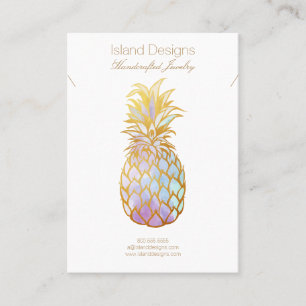 De Visite Carte d'affichage pour bijoux à ananas