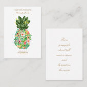 De Visite Carte d'affichage pour bijoux à ananas (Devant / Derrière)