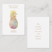 De Visite Carte d'affichage pour bijoux à ananas (Devant / Derrière)