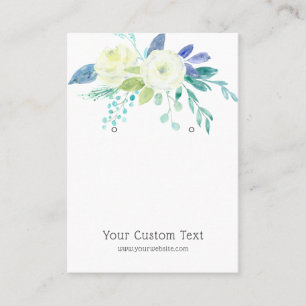 De Visite Carte d'affichage pour bijoux à oreilles ・ Aquarel