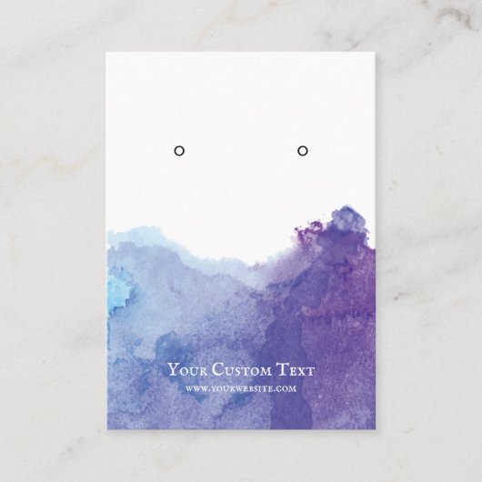 De Visite Carte d'affichage pour bijoux à oreilles ・ Aquarel (Devant)