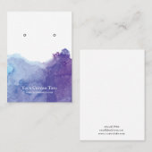 De Visite Carte d'affichage pour bijoux à oreilles ・ Aquarel (Devant / Derrière)