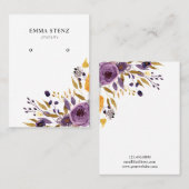 De Visite Carte d'affichage pour bijoux à oreilles ・ Floral (Devant / Derrière)