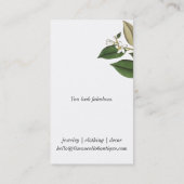 De Visite Carte d'affichage pour bijoux botaniques au citron (Dos)