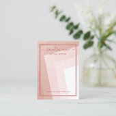 De Visite Carte d'affichage pour bijoux d'art rose pâle Dust (Debout devant)