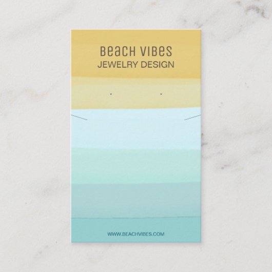 De Visite Carte d'affichage pour bijoux Summer Beach (Devant)
