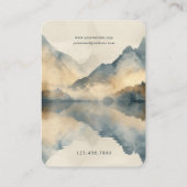 De Visite Carte d'affichage pour bijoux Watercolor Mountain (Dos)