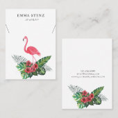 De Visite Carte d'affichage pour collier à Accent Tropical (Devant / Derrière)