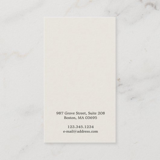 De Visite Carte d'affichage pour fille (Dos)