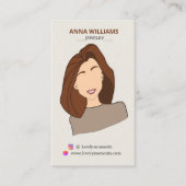 De Visite Carte d'affichage pour fille (Devant)